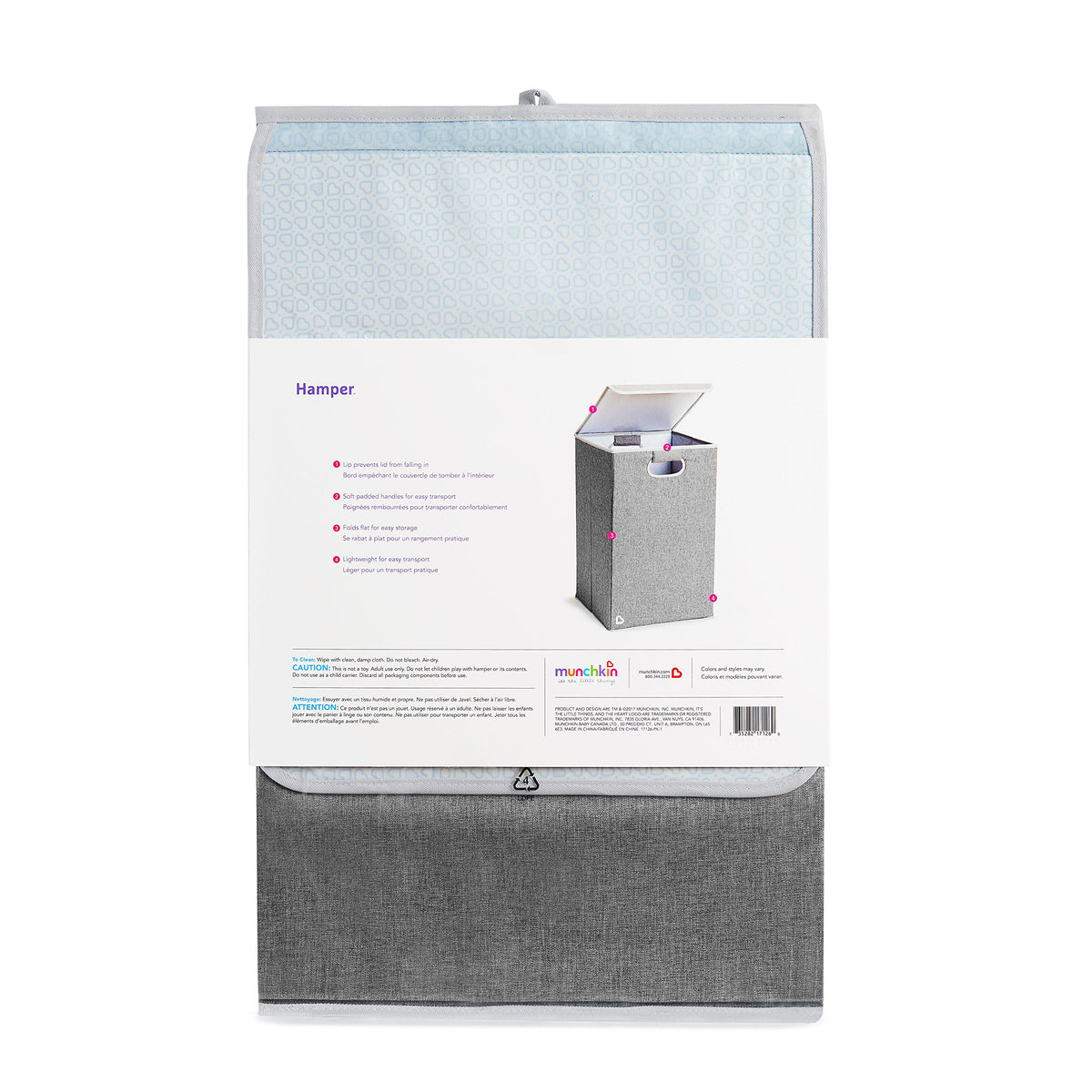 Munchkin 21.5x13x13 dimensions offer ample daily laundry space.