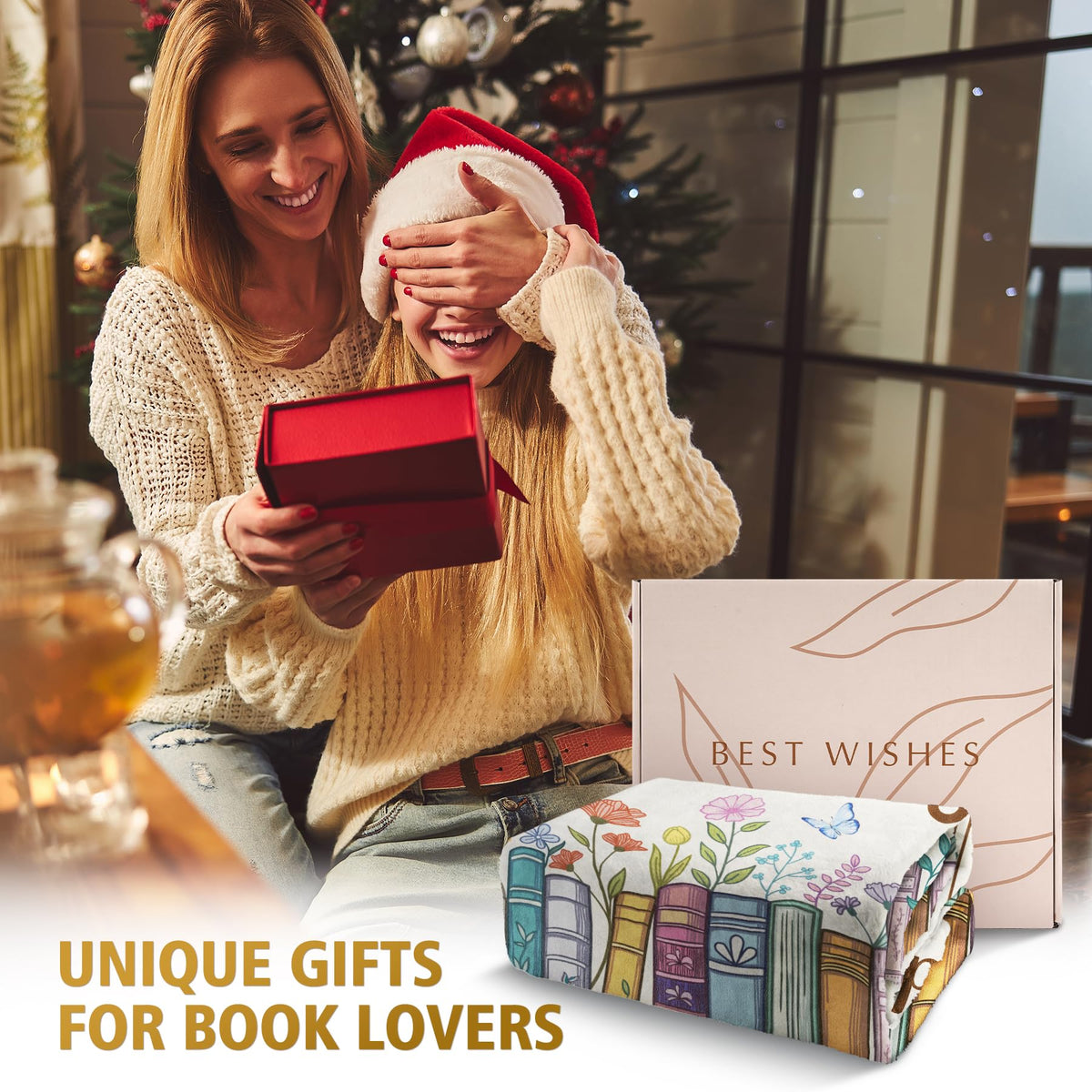 musaecoin Book Lovers Blanket cozy reading nook scene enhances relaxing study time