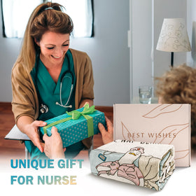 musaecoin nurse blanket wrapped as a gift, ideal nurse appreciation.