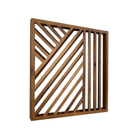 Musanpou fir wood wall sculpture with geometric shapes for cozy rooms