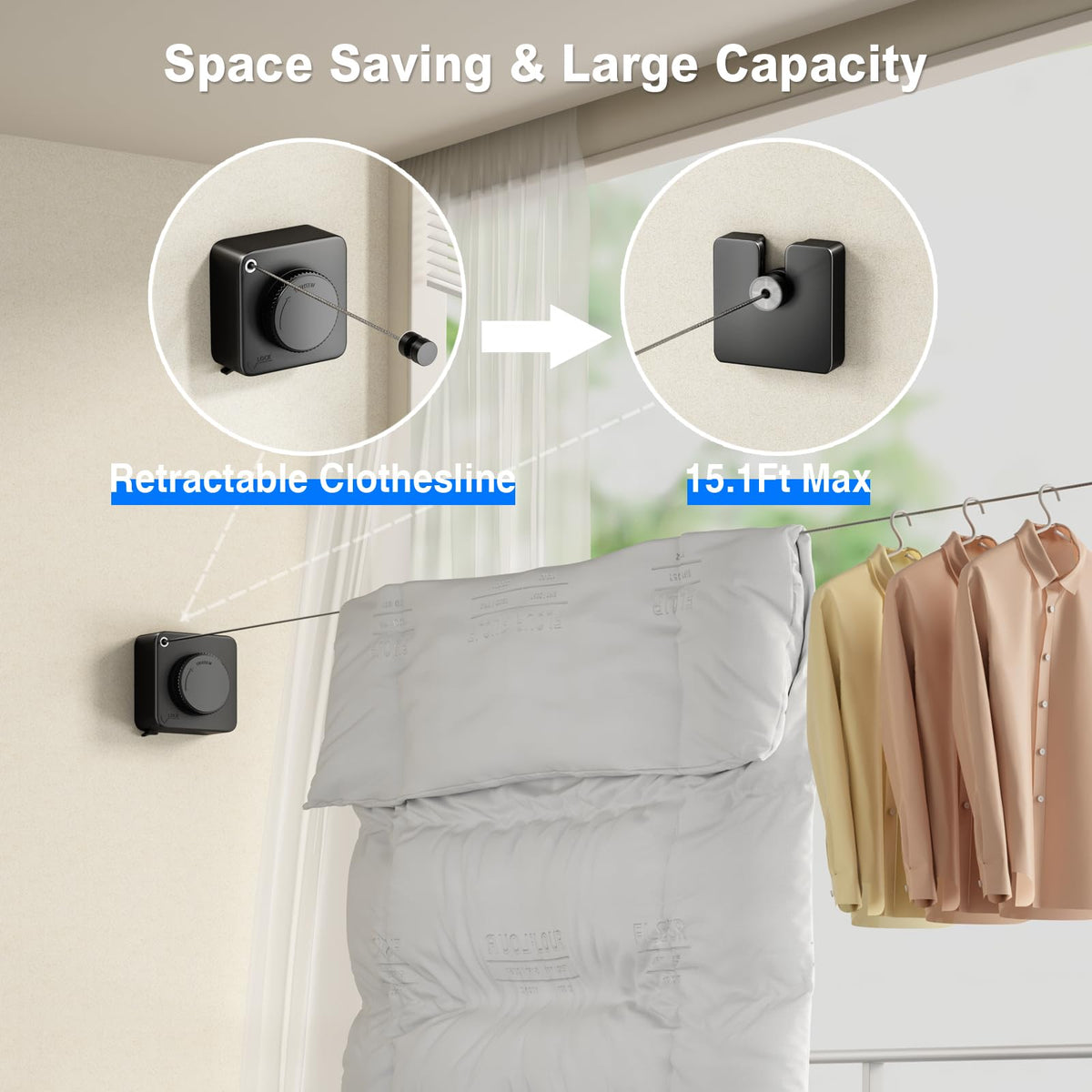 Mustorn non-sagging design with lock and tighten features prevent droop under load.