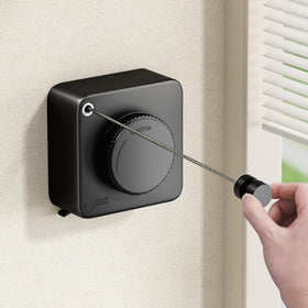 Mustorn retractable clothesline indoors and outdoors for flexible drying.