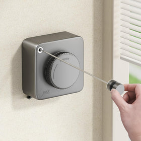 Mustorn retractable clothesline in stainless steel, suitable for indoor and outdoor drying