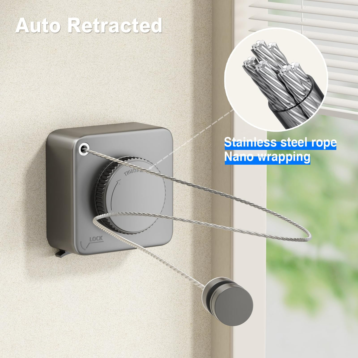 Mustorn space-saving retractable design disappears when not in use