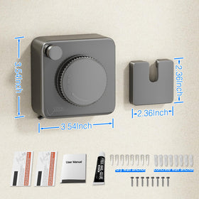 Mustorn wall-mounted square-gray design blends with modern laundry spaces