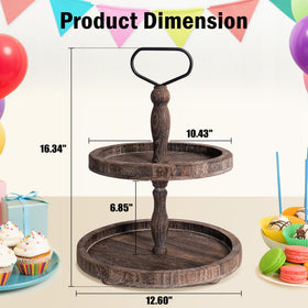 Mustry tray with sturdy handle for easy moving between rooms