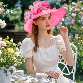 Muswarm elegant derby hat suited for tea parties and formal occasions