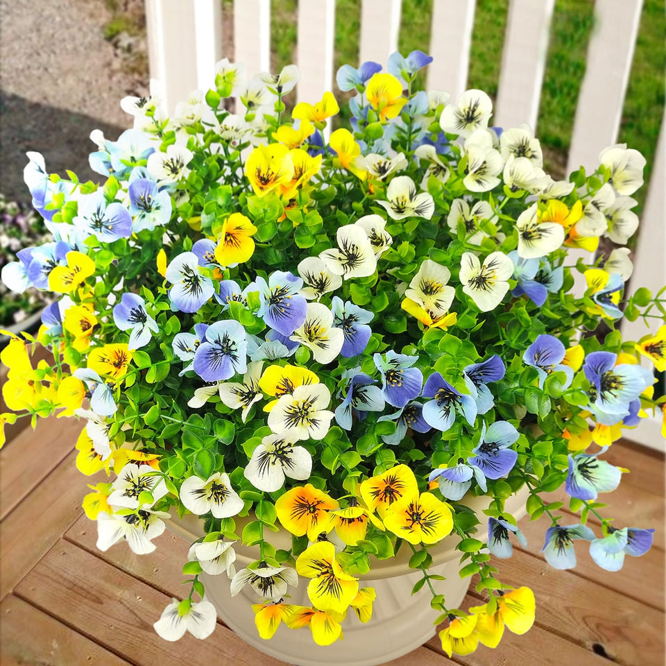 Mutcolor pansies outdoor blue bundle enhances garden color year-round
