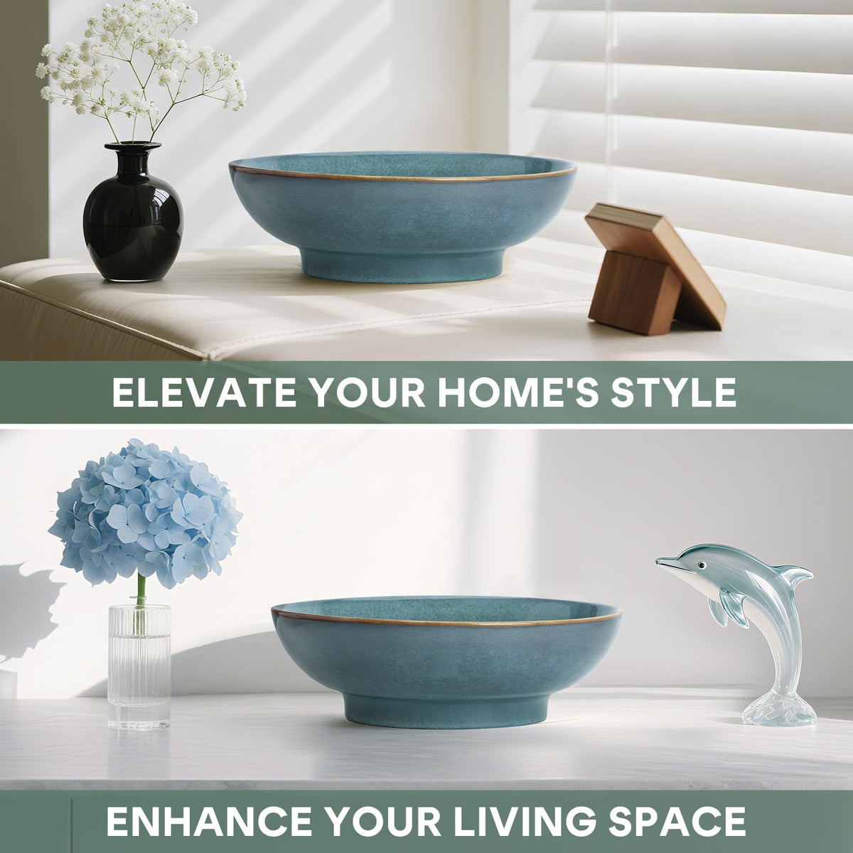 MUUBOOX Ocean Blue durable ceramic bowl built for daily use.