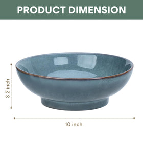 MUUBOOX Ocean Blue footed bowl elevates dining room decor.