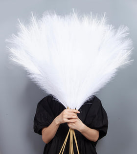 MUUNC 9-piece 45-inch pampas grass stems for dramatic, fluffy decor.