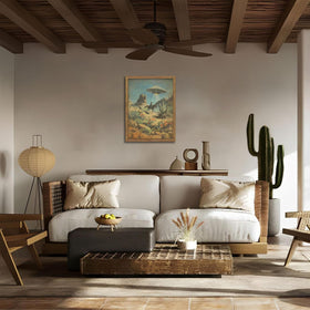 MUWAK 12x16in framed wall art detail for compact spaces.