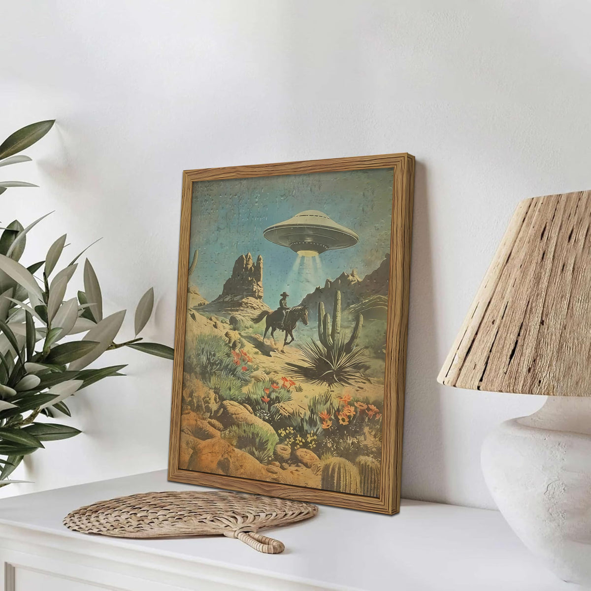 MUWAK desert cactus and flowers sci-fi art brightens bedrooms and lounges with whimsy.