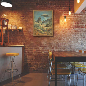MUWAK living-room bedroom decor idea with imaginative storytelling on walls.