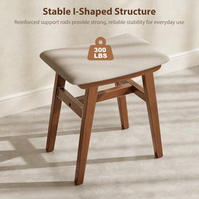 Muwuele vanity stool used at the vanity for easy makeup routines