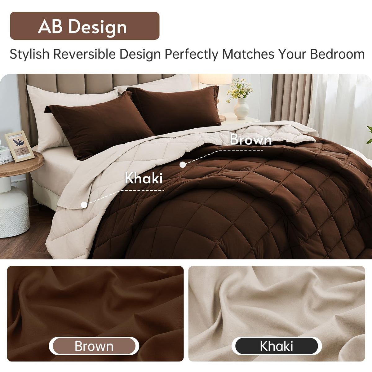 MUXHOMO box-stitch design comforter keeps fill evenly distributed