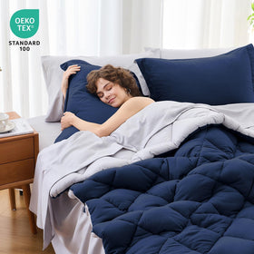 MUXHOMO box stitching construction prevents fill shifting for lasting comfort
