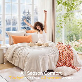 MUXHOMO coordinated queen-size set displayed on bed for quick refresh
