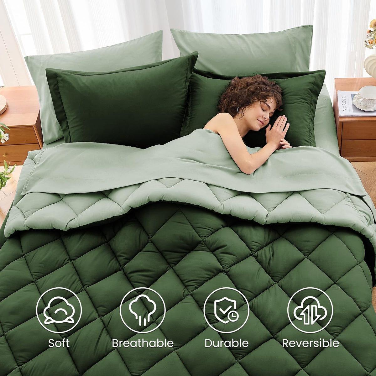 MUXHOMO flat sheet sized 90x102 complements the comforter set