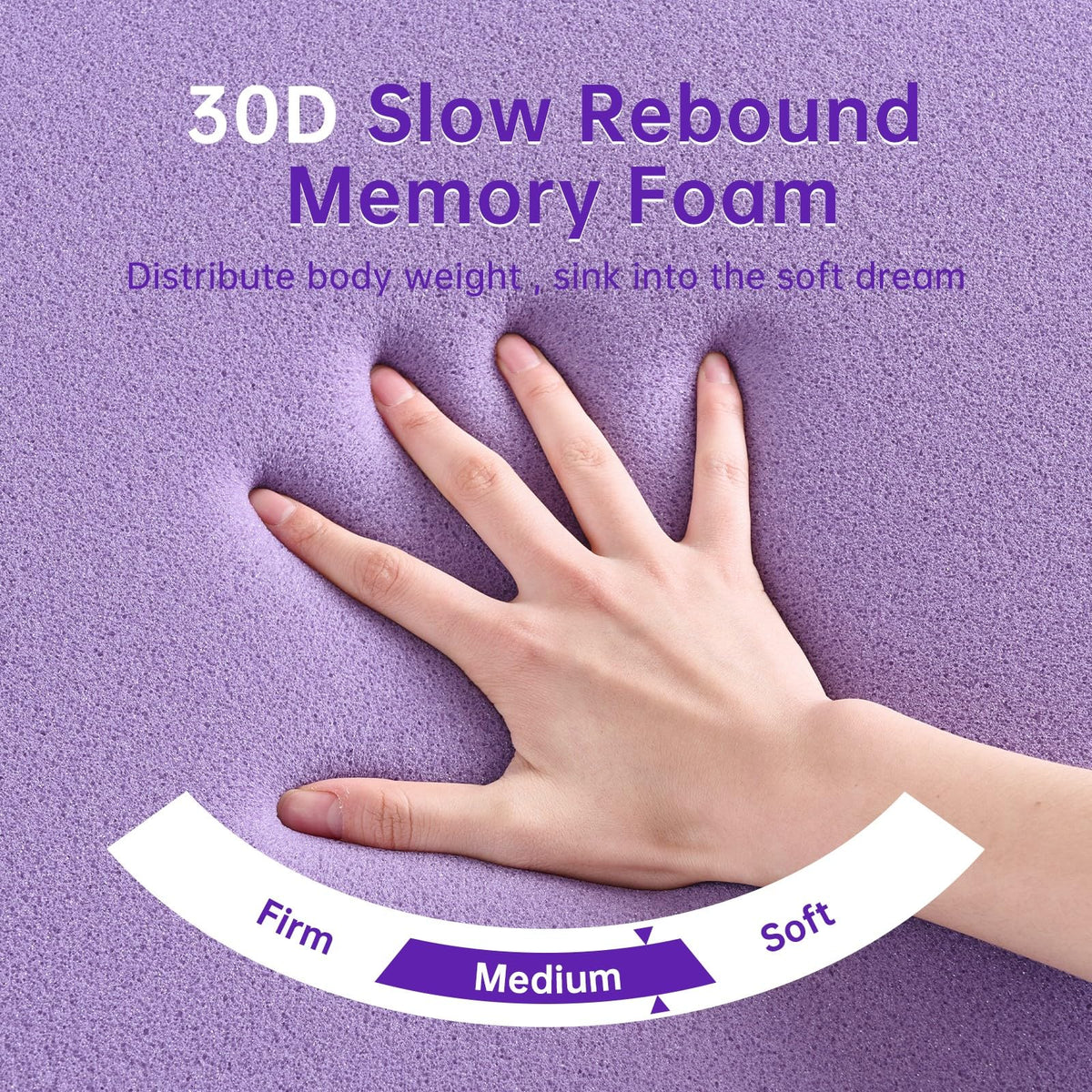 MUXHOMO gel-infused memory foam promotes airflow for cooler sleep.