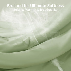 MUXHOMO Green Queen Comforter Set brushed microfiber texture for softness