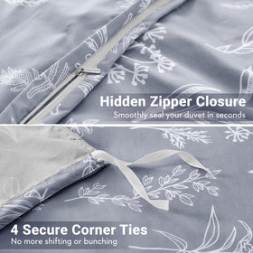 MUXHOMO hidden zipper closure keeps the duvet insert secure.