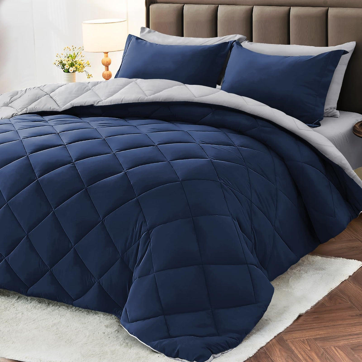 MUXHOMO king comforter set packaging showcases premium materials for gifting or display