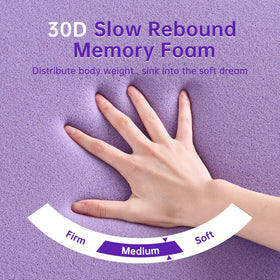 MUXHOMO lavender cooling gel-infused topper promotes breathable sleep surface.
