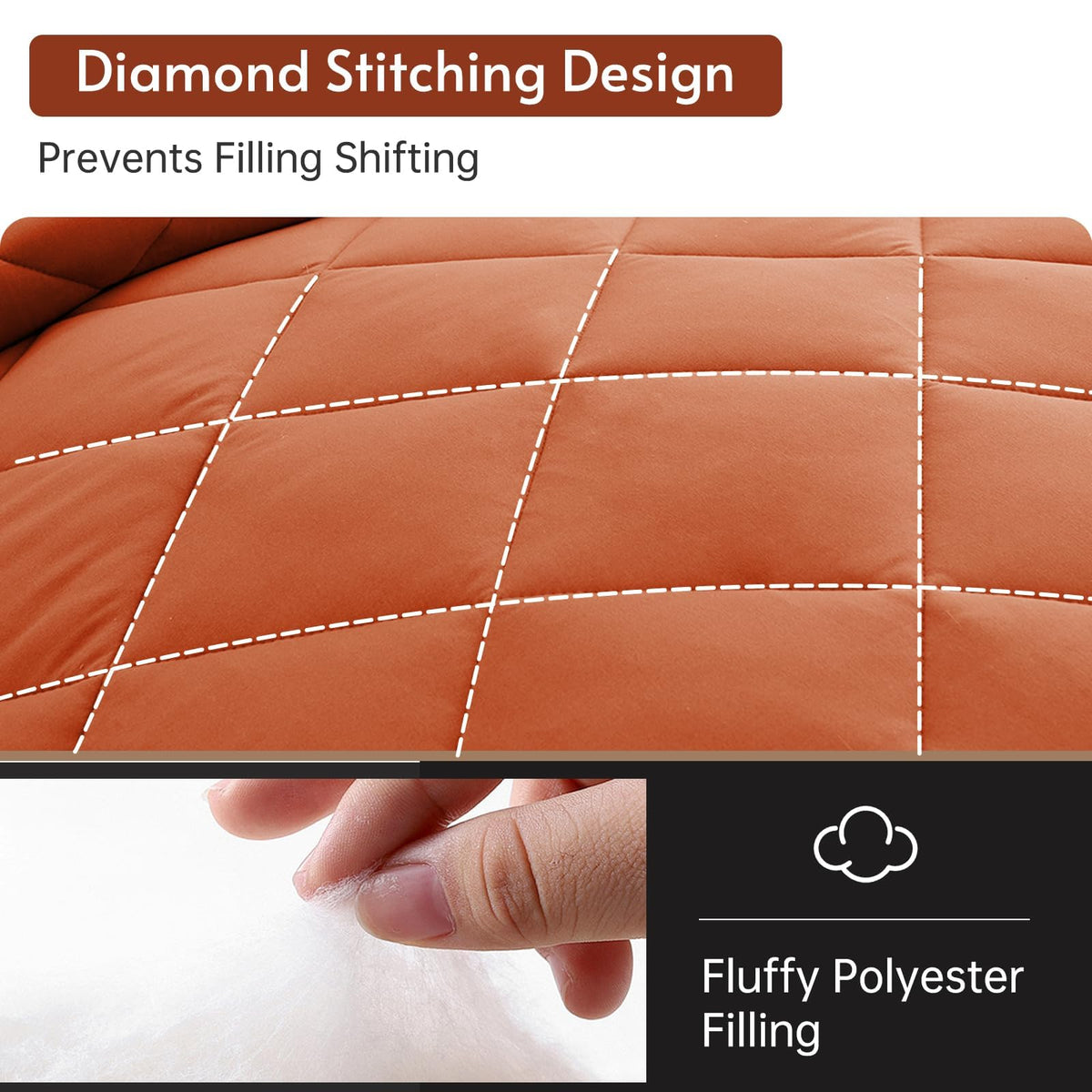 MUXHOMO pillow shams matching the set add a finished touch.