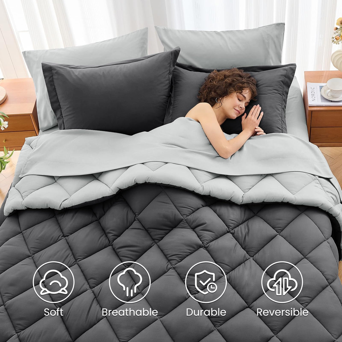 MUXHOMO pillowcases 20x30 securing with envelope closure for neat night.