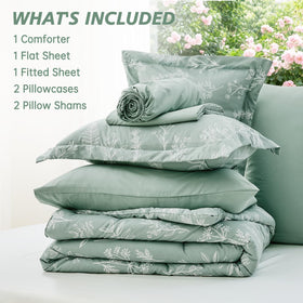 MUXHOMO Queen Comforter closeup fabric reveals plush texture.