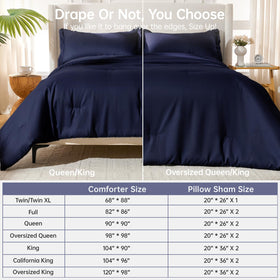 MUXHOMO Set in navy decor complements any bedroom scheme.