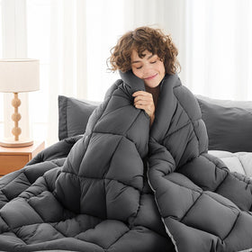 MUXHOMO queen comforter set reversible dual-tone offers flexible styling options.