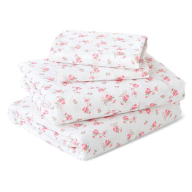 MUXHOMO Blossoms Pink queen sheets show ultra-soft microfiber for cooler nights.