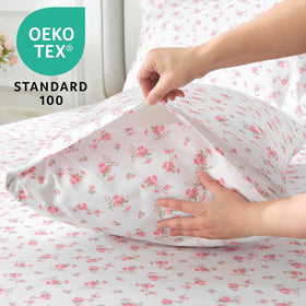 MUXHOMO Blossoms Pink queen sheets come in 14 patterns to match decor.