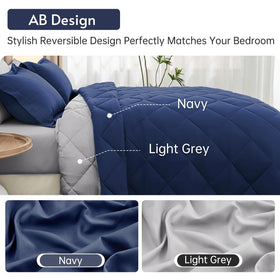 MUXHOMO reversible dual-tone design offers flexible styling options for your bedroom