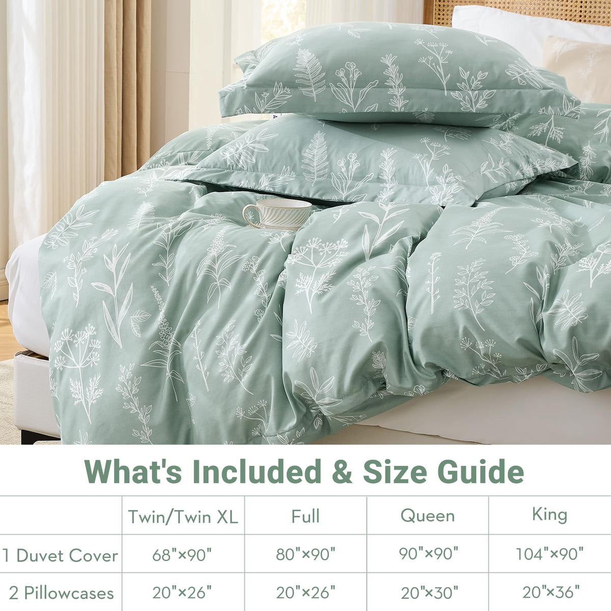 MUXHOMO reversible green and cream design adapts to changing room moods.