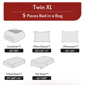 MUXHOMO twin XL bed-in-a-bag offers complete bedding in one package