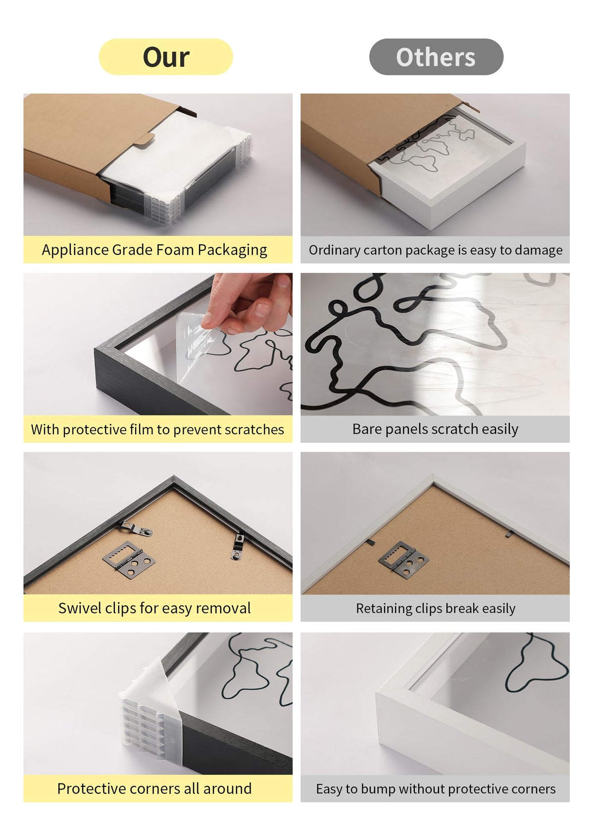 MUXIUNT Shadow Box wall display—versatile hanging for travel memories.