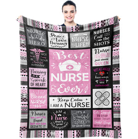 Muxuten nurse blanket front view shows soft flannel texture for cozy warmth