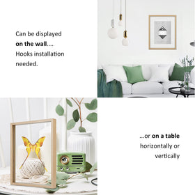 MUYE 11x14 floating frame wall-mount hardware included for secure display