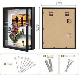 Muzilife 8x10 shadow box with magnetic door for easy updates