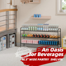MWQ 3-tier shoe rack black top view illustrates compact footprint for closets.