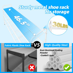 MWQ 3-tier shoe rack waterproof and rustproof material for durability