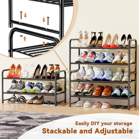 MWQ metal shoe shelf with durable construction for daily use.