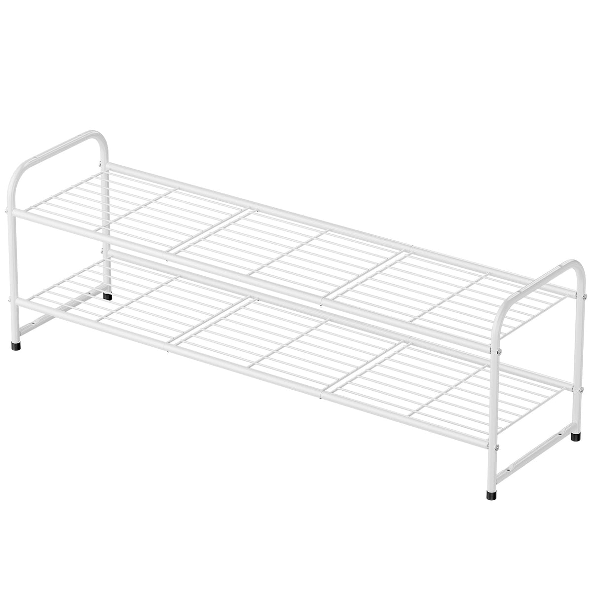 MWQ 44-inch width image demonstrates efficient floor-to-shelf shoe organization.