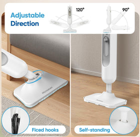 Mxnsewr 380ml water tank supports longer cleaning sessions without frequent refills