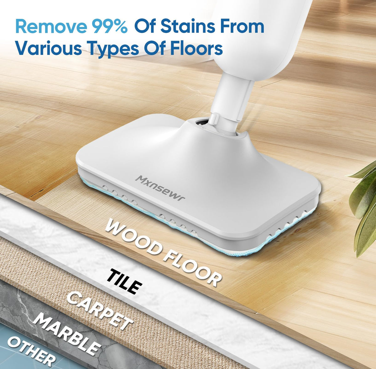 Mxnsewr multi-function steam cleaner with attachments for clothes, glass, and surfaces
