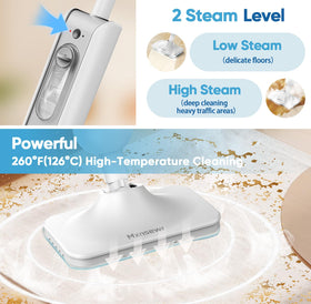 Mxnsewr two steam levels adapt to different cleaning tasks and messes