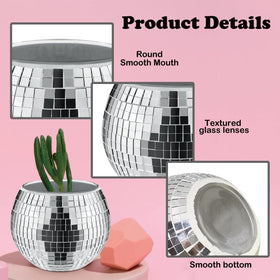 MXOYOXM disco ball vase candle holder adds warm, shimmering glow.